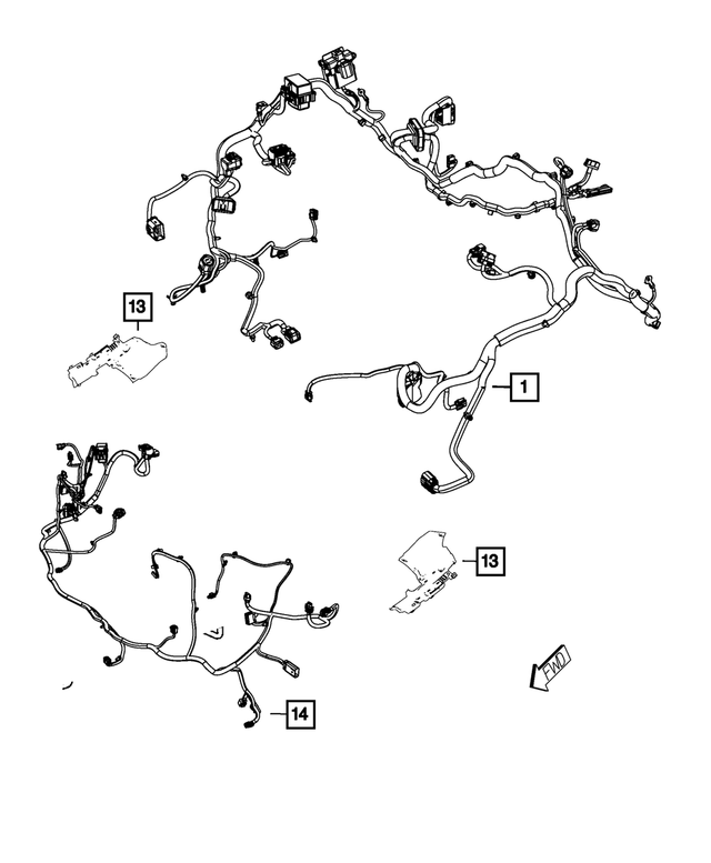 5057790AD - Electrical: Wiring Trough, Right for Mopar Image image