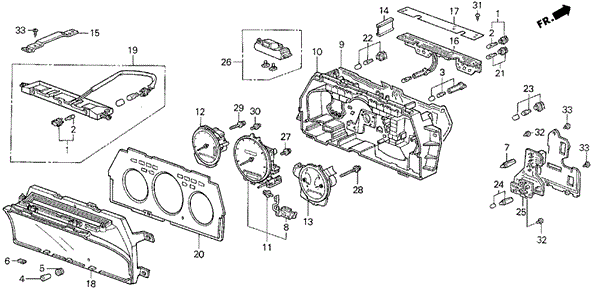 Speedometer Components (88-90) for 1990 Acura Legend #0