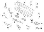 7149136882 - Body: Door Trim Panel Clip for BMW Image