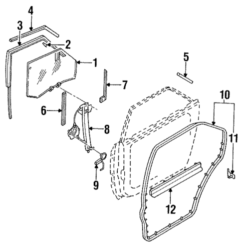 Rear Door for 1996 INFINITI Q45 #2