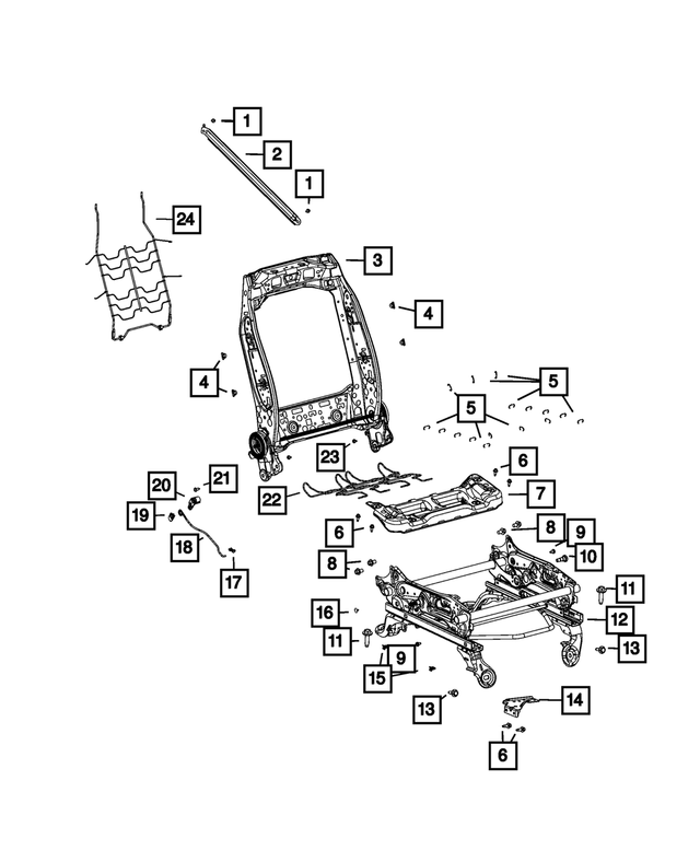 68050467AA - Interior Trim: Seat Screw for Mopar Image