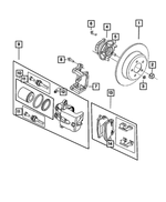 6101782 - Brakes: Push On Round With Teeth Spring Retainer for Mopar Image