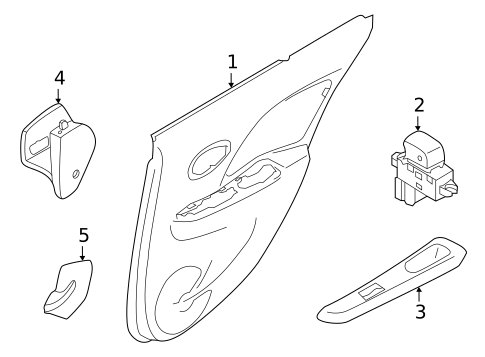 Interior Trim - Rear Door for 2021 Nissan Versa #0