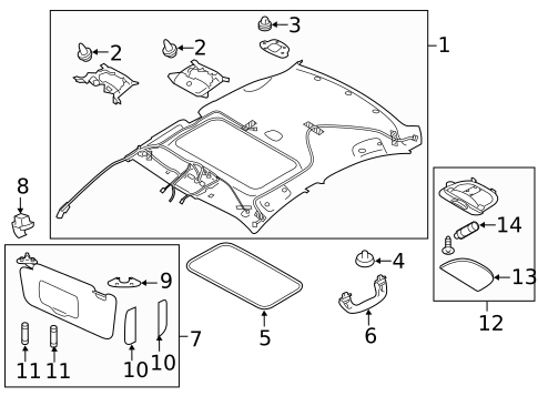 Interior Trim - Roof for 2022 Subaru Legacy #1