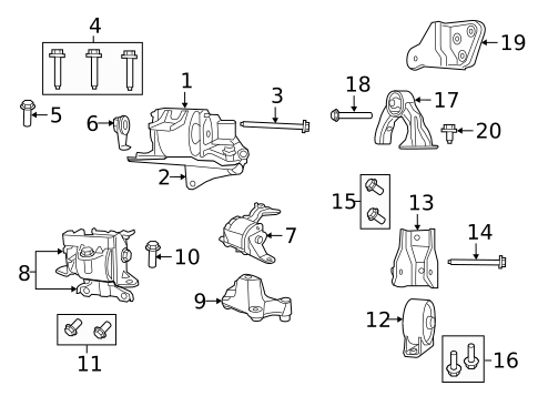Engine & Trans Mounting for 2017 Jeep Compass #1