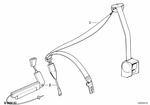 72111950539 - Restraint System and Accessories: Upper Belt Front Left for BMW: 525i, 535i, 735i, 735iL, 750iL, M5 3.6 Image image