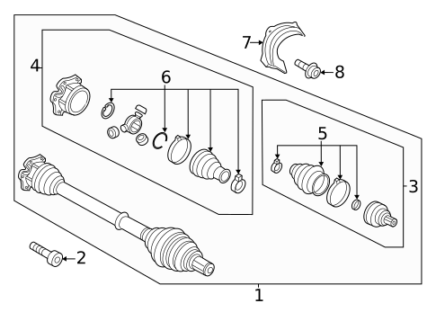 Drive Axles for 2024 Audi RS5 #1