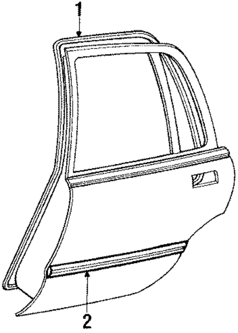 Door & Components for 1984 Toyota Tercel #1