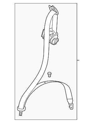 95880305011U01 - Body: Seat Belt Lap and Shoulder Belt for Porsche Image