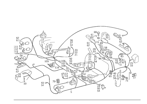 Tail Lamp Cable Harness and Fuel Pump Cable for 1988 Mercedes-Benz 300CE #1