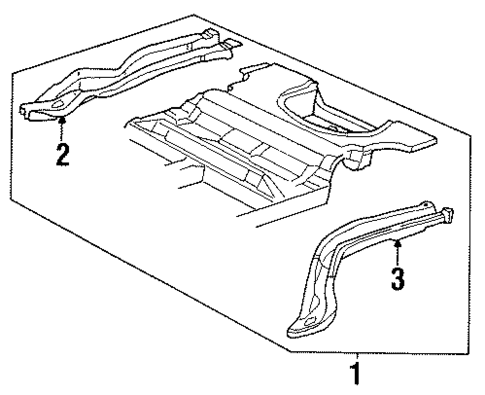 Rear Floor & Rails for 1987 Buick Century #0