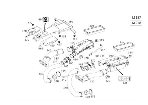 Air Intake, Gasoline Vehicles for 2011 Mercedes-Benz S63 AMG #0