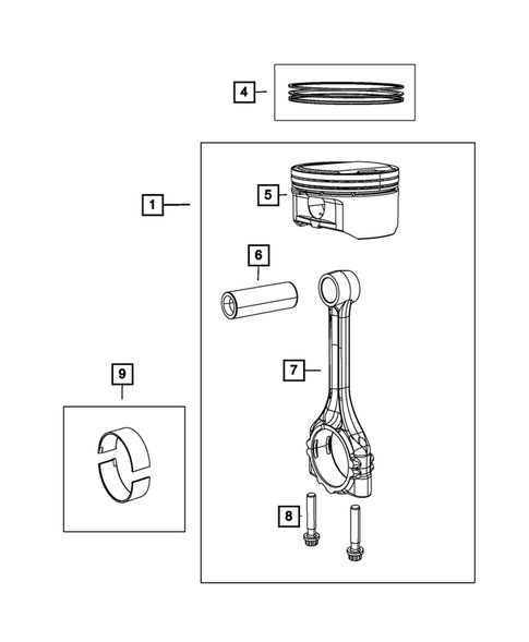 Crankshaft, Piston, Drive Plate, Flywheel, and Damper for 2015 Dodge Dart #1
