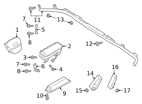 Air Bag Components for 2023 Ford Escape #0