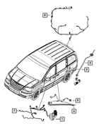 68068046AE - : Front Door Wiring, Right for Chrysler: Town &amp; Country | Dodge: Grand Caravan | Ram: C/V Image