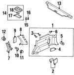 8973054970 - : Lower Trim Panel Clip for Isuzu Image