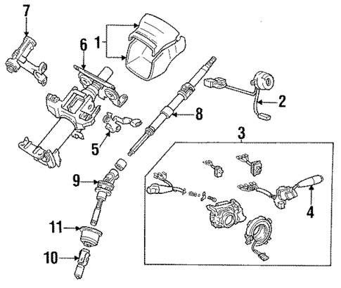 Shroud, Switches & Levers for 1995 Toyota Camry #0