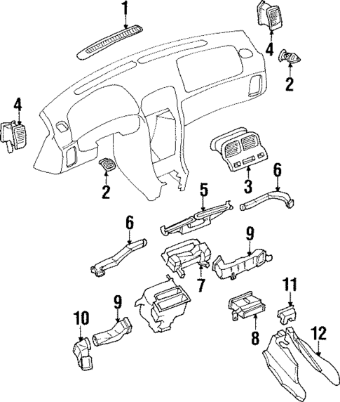 Ducts for 1996 INFINITI I30 #0