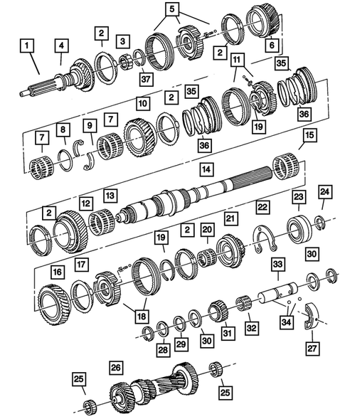 Gear Train for 2002 Jeep Liberty #0