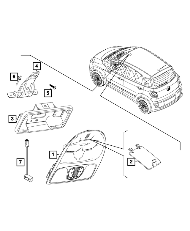 68201979AA - Electrical: Overhead Console Bracket for Mopar Image