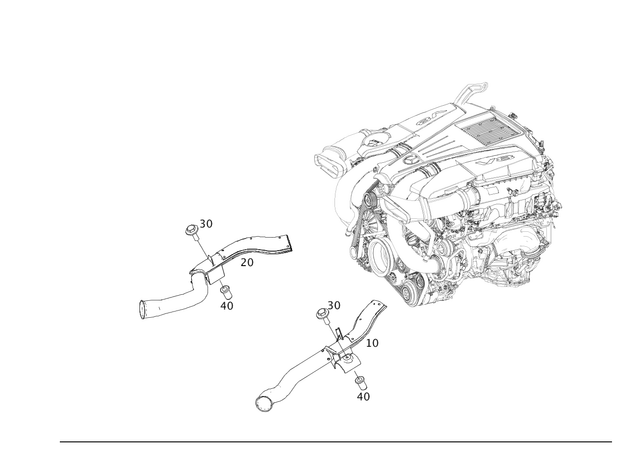 166520010265 - Major Assembly Detachable Parts: Air Duct for Mercedes-Benz Image image