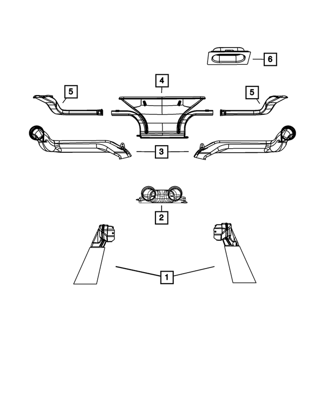68003444AA - : A/C Outlet Duct, Left for Mopar Image