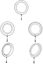 4026533 - Suspension: Trim Ring for Dodge: B150, B250, B350, D100, D150, D250, D350, W100, W150, W250, W350 Image