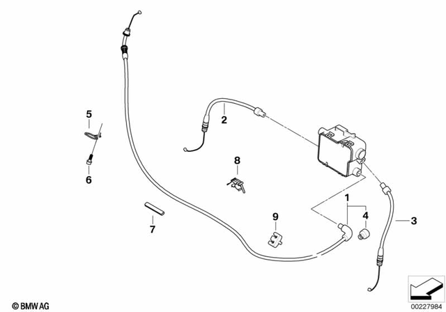 32737714761 - Steering: Throttle Cable, Break Contact -  for BMW-Motorrad Image