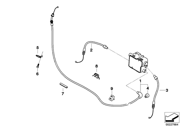 32737714761 - : Throttle Cable, Break Contact for BMW-Motorrad Image