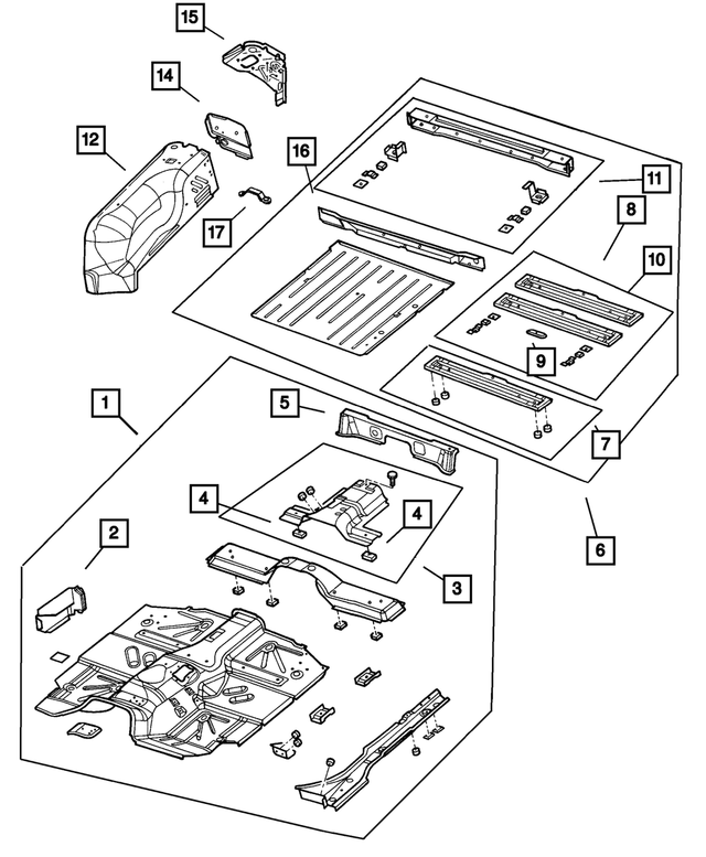 « 55174828AD –  : Latéral D`auvent Panneau, Côté Droit pour Mopar Image »