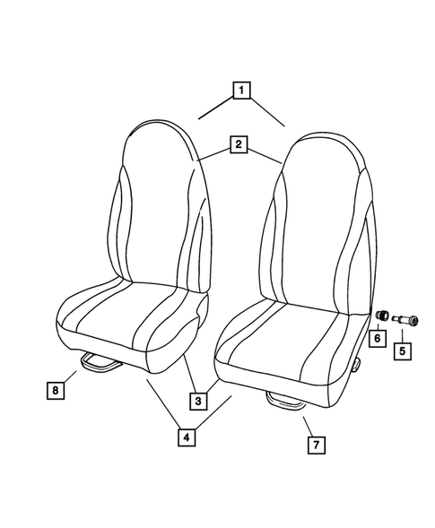 Front Seats and Attaching Parts for 2003 Dodge Dakota #2