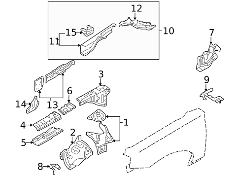 Structural Components & Rails for 2006 Nissan Altima #0