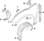 80032176 - : Fender Liner for Volvo Image