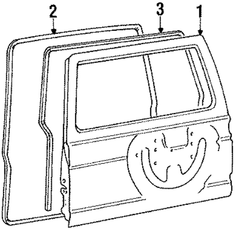 Gate & Hardware for 1986 Mitsubishi Montero #0