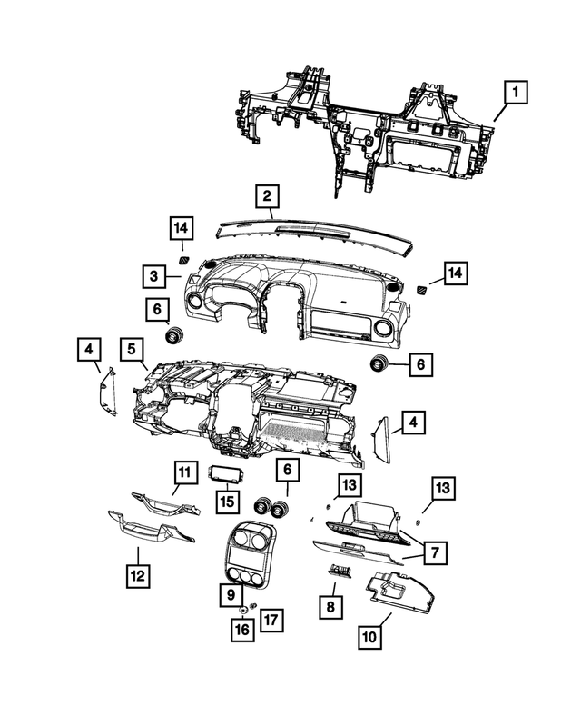 YF49XDVAB - Interior Trim: Instrument Panel End Cap, Left for Mopar Image image