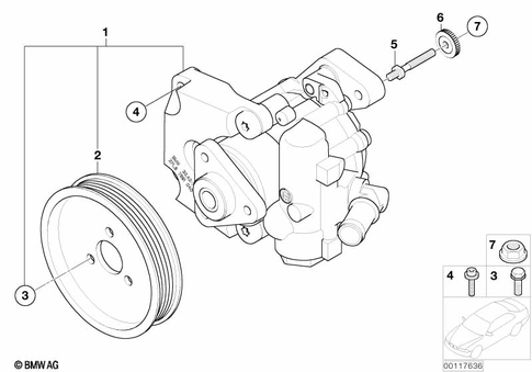 Power Steering Pump for 2004 BMW X5 4.6is #0