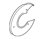 T2H53754 - Brakes: Splash Shield for Jaguar: E-Pace, F-Pace, I-Pace, XE, XF Image