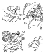 6504118 - Body Sheet Metal Except Doors: M6 X 1.00 U-nut for Mopar Image