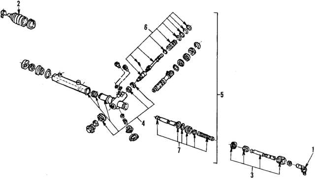 E7FZ3L547A - Steering: Steering Gear for Ford: Escort, EXP, Tempo | Mercury: Lynx, Topaz Image