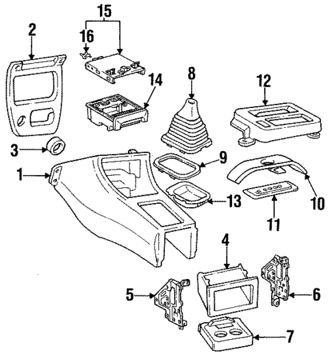 Front Console for 1996 Toyota Corolla #0