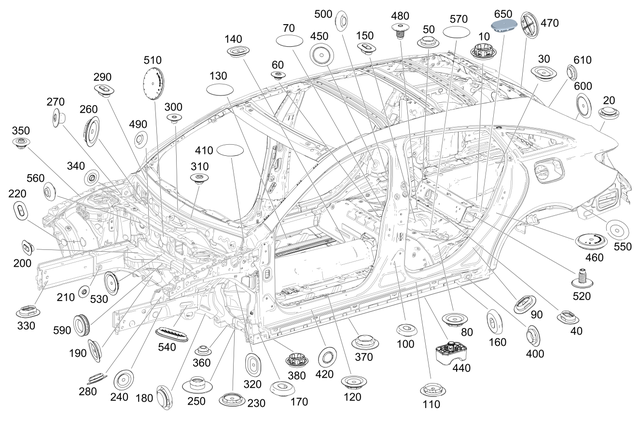 9980590 - Body Shell: Stopper Washer for Mercedes-Benz Image image