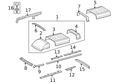 Roof & Components for 2003 Dodge Sprinter 2500 #4