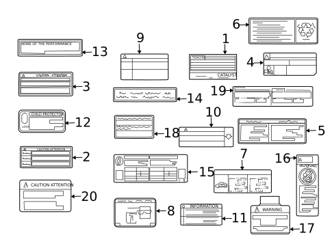 Labels for 2008 Toyota Prius #0
