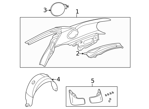 Quarter Panel & Components for 2005 Jaguar X-Type #1