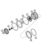 4799550 - Automatic Transmission Multi-Speed: Overdrive Clutch Hub And Shaft for Chrysler: Aspen | Dodge: Dakota, Durango, Ram 1500, Ram 2500, Ram 3500 | Jeep: Commander, Grand Cherokee, Liberty | Ram: 1500, 1500 Classic, 2500, 3500, Dakota Image