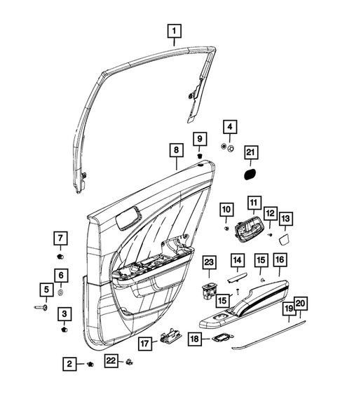 Door Trim Panels - Front and Rear for 2023 Dodge Charger #0