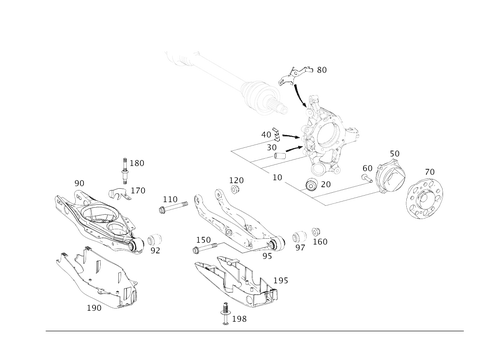 Rear Axle Mount for 2007 Mercedes-Benz CLS550 #0