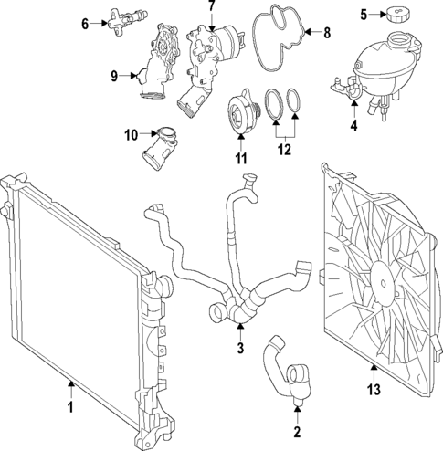 Radiator & Components for 2021 Mercedes-Benz C63 AMG #6
