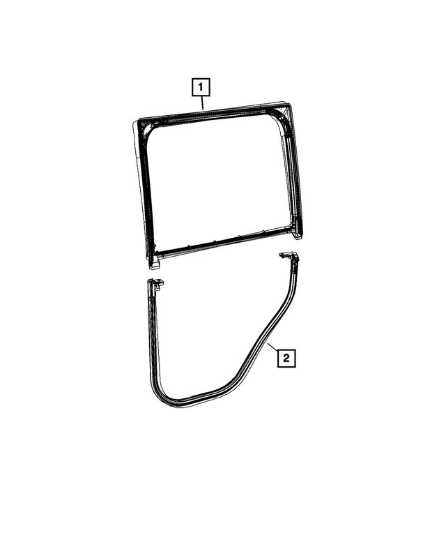 68493632AB - Doors, Door Mirrors and Related Parts: Door To Body Weatherseal, Right for Mopar Image image