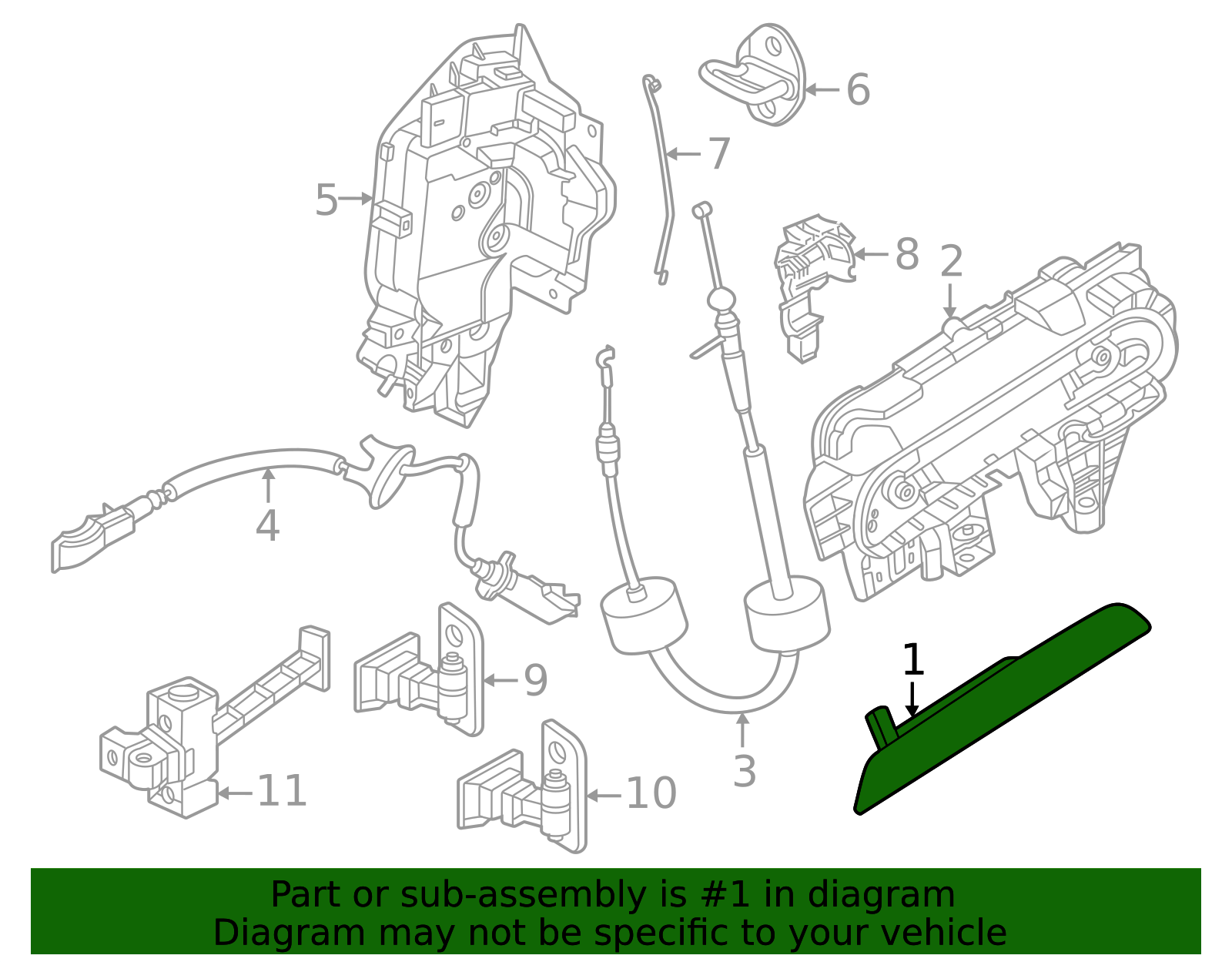 51215b3a575 - 2025-2026 BMW X3 Exterior Door Handle (51-21-5-B3A